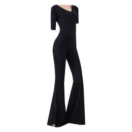 Tailor-made body training clothes, female etiquette training, catwalk, slim fit, elegant V-neck flared pants, dance practice clothes suit SKDO003 Tailor-made body training clothes, female etiquette training, catwalk, slim fit, elegant V-neck flared pants, dance practice clothes suit SKDO003